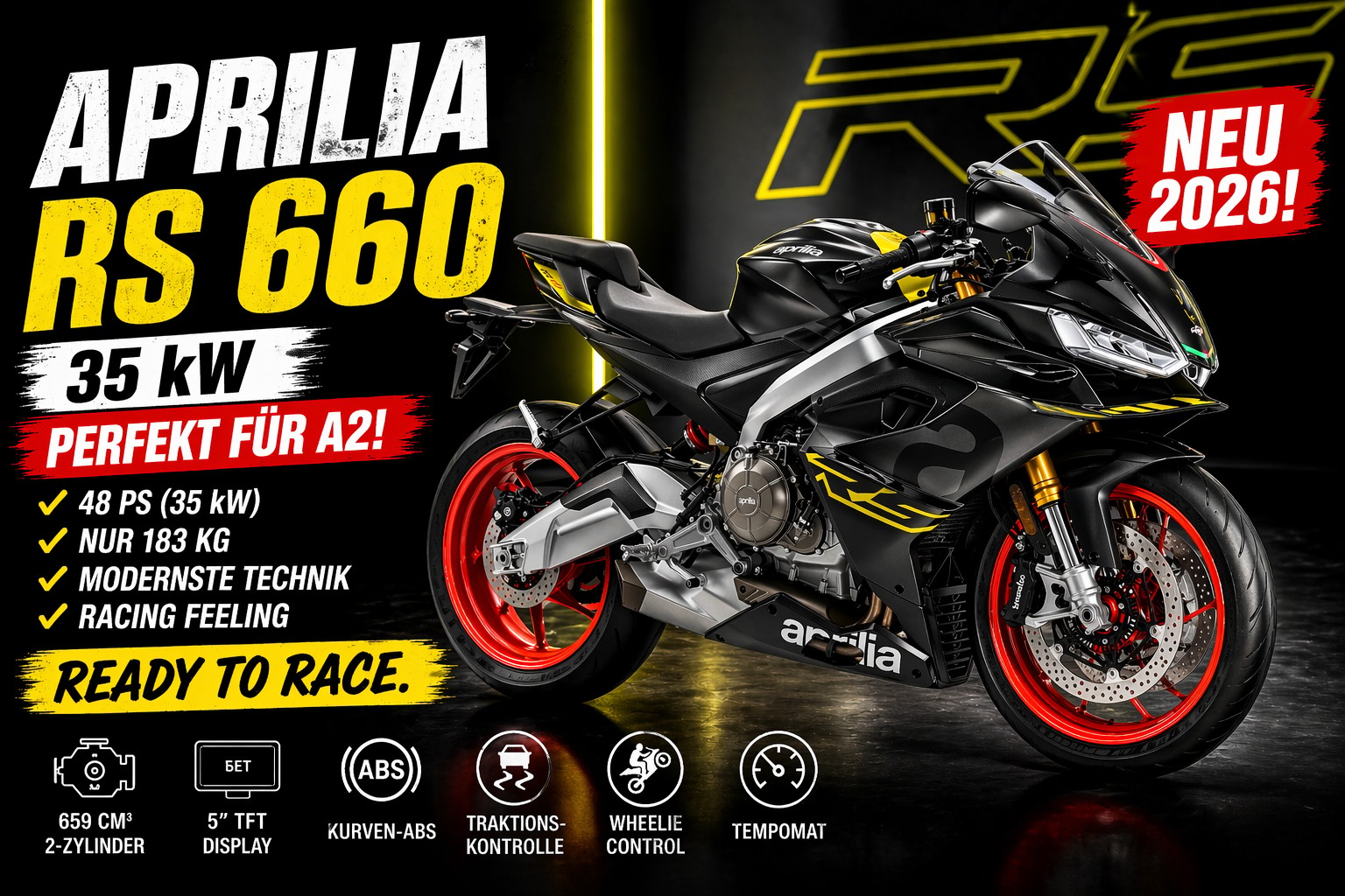 APRILIA RS 660 (35kW) E5+ 2026