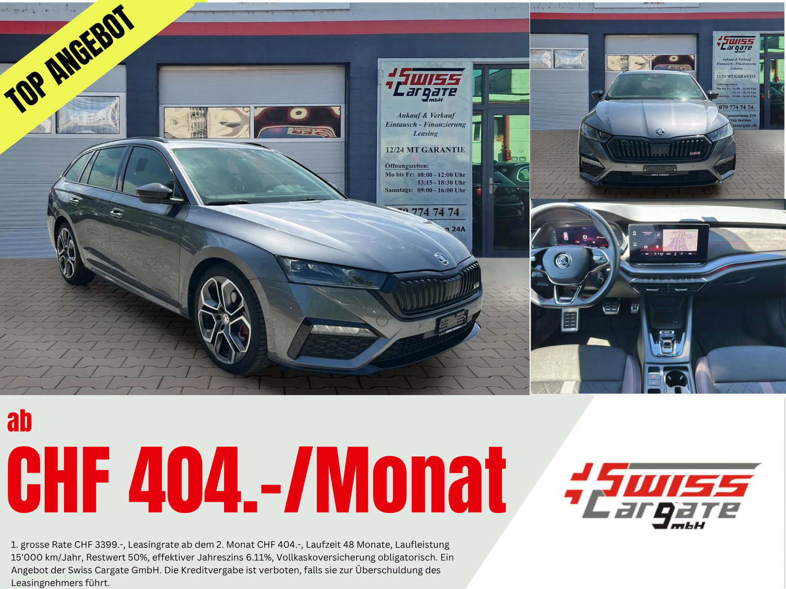 SKODA Octavia Combi 2.0 TDI DSG RS 4x4 mit AHK-Vorbereitung & 5J Werksgarantie oder bis 100000km-image-0