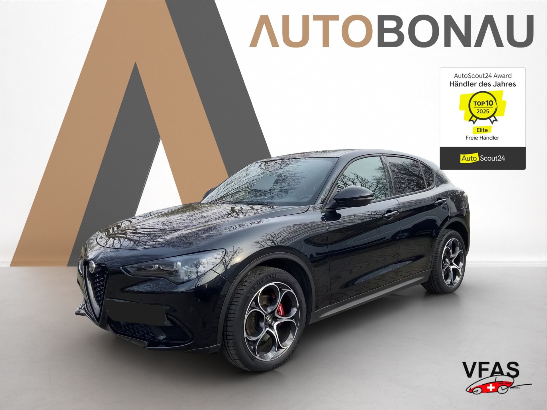 ALFA ROMEO Stelvio 2.0 MA 280 Sprint Q4 Nero Vulcano-image-0