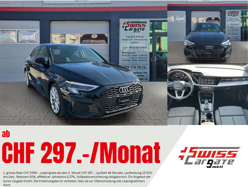 AUDI A3 Sportback 35 TFSI S line S-tronic mit 5J Werksgarantie oder 100000km