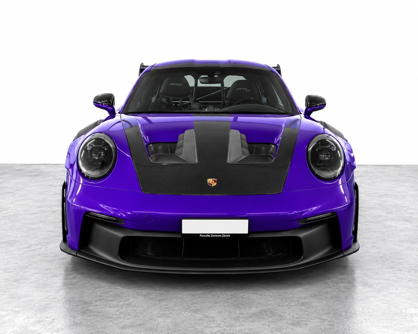 PORSCHE 911 GT3 RS Weissach-Paket (2023) – Vollfolierung Violett / Orig. Schwarz - Keine Rennstrecke - 1. Hand – CH Fahrzeug + Extras-image-1