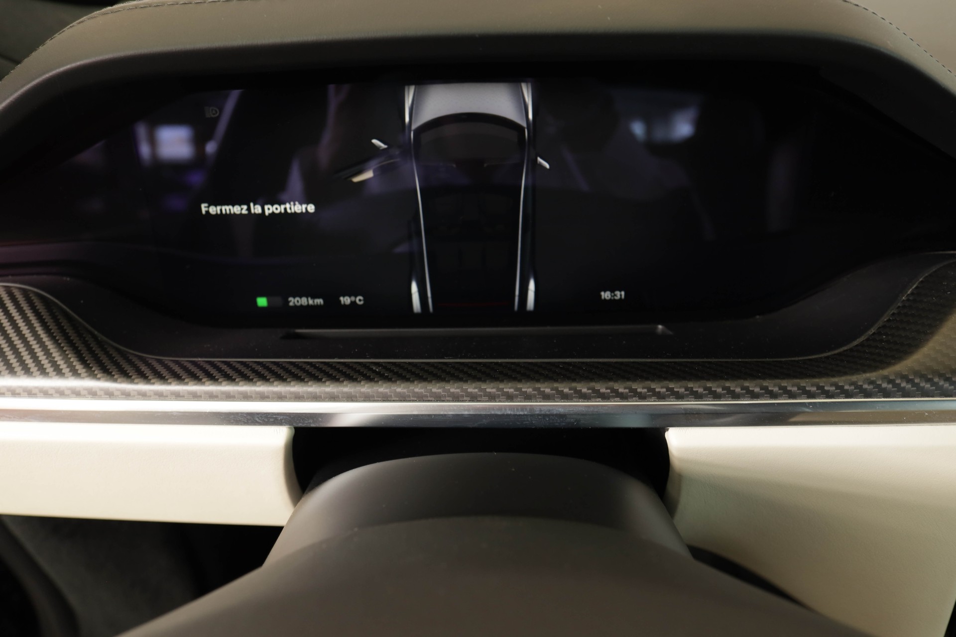 TESLA Model S 100 kWh Plaid • Full Self-Driving • Cream Pur-Carbon Fiber• Sièges ventilés-image-23