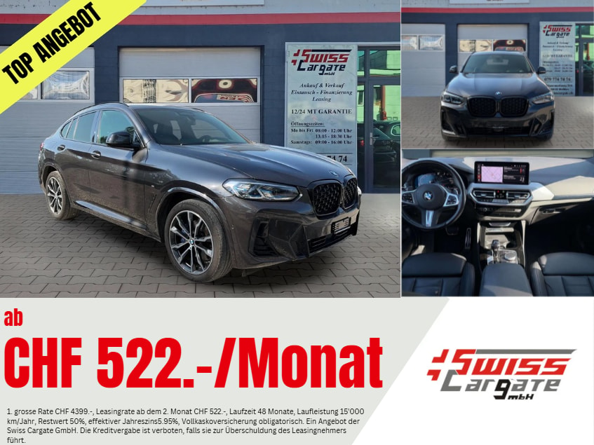 BMW X4 xDrive 48V 30d M Sport Steptronic mit AHK & Head-Up Display-image-0