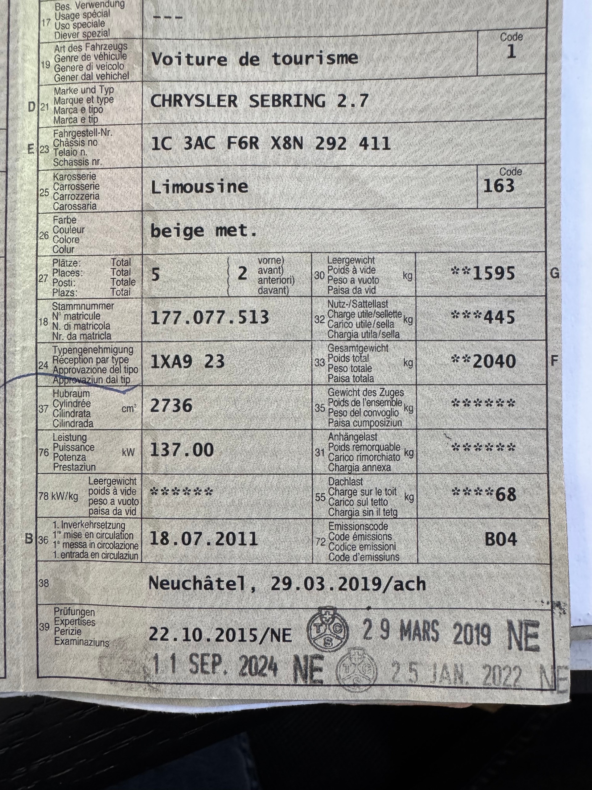 CHRYSLER SEBRING-image-8