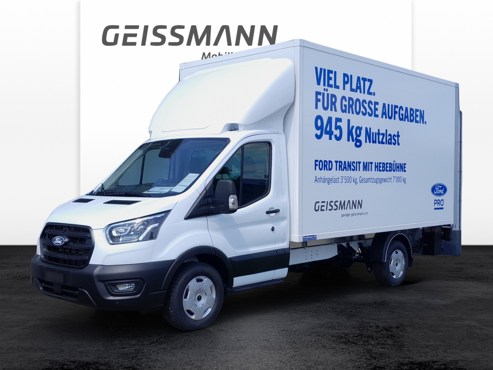 FORD Transit Kab.-Ch. 350 L4 Koffer Hebebühne 2.0 EcoBlue 165 Trend HD