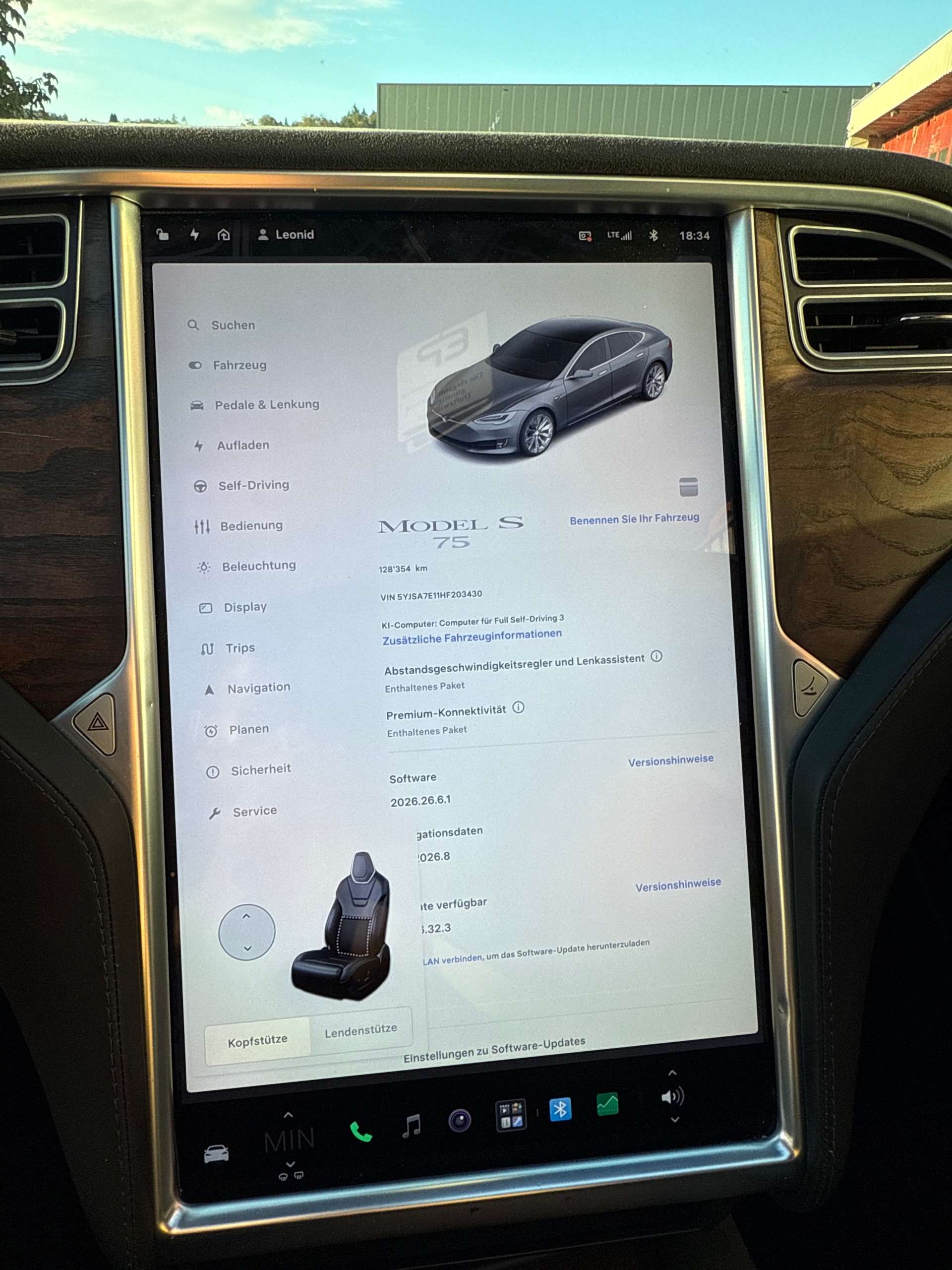 TESLA Tesla Model S 75 | 92% SOH | 3M Satin Dark Grey | Premium Connectivity | CCS | MCU-2 | KI Computer 3 | Frisch ab MFK-image-12