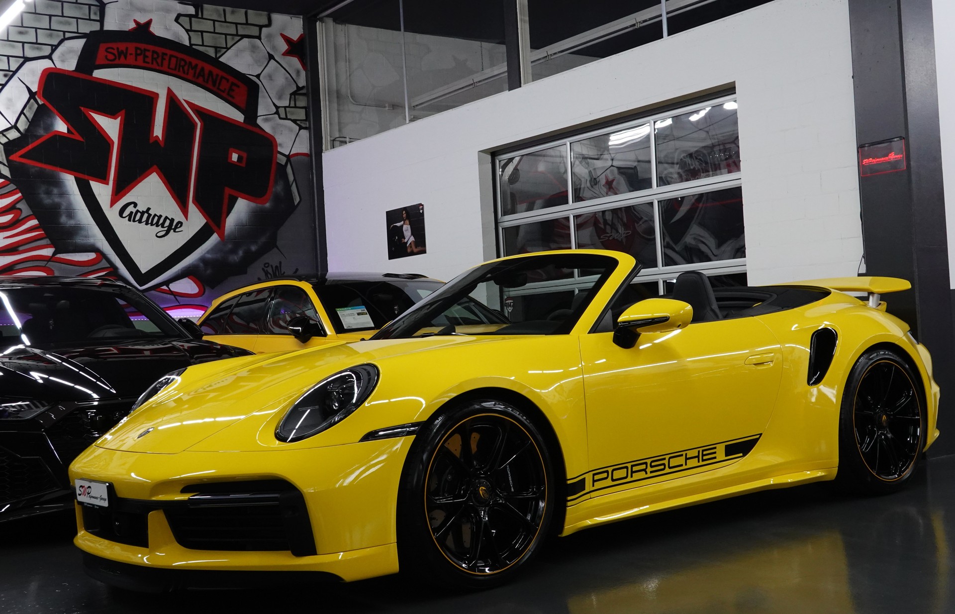 PORSCHE 911 TURBO S CABRIO PDK CH- FZ - RACING GELB - TECHART-image-0