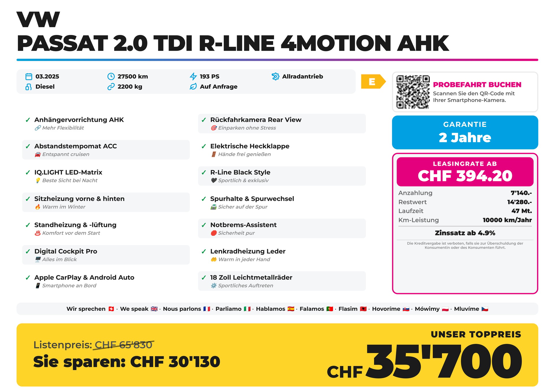 VW Passat 2.0 TDI R-Line 4Motion AHK-image-1