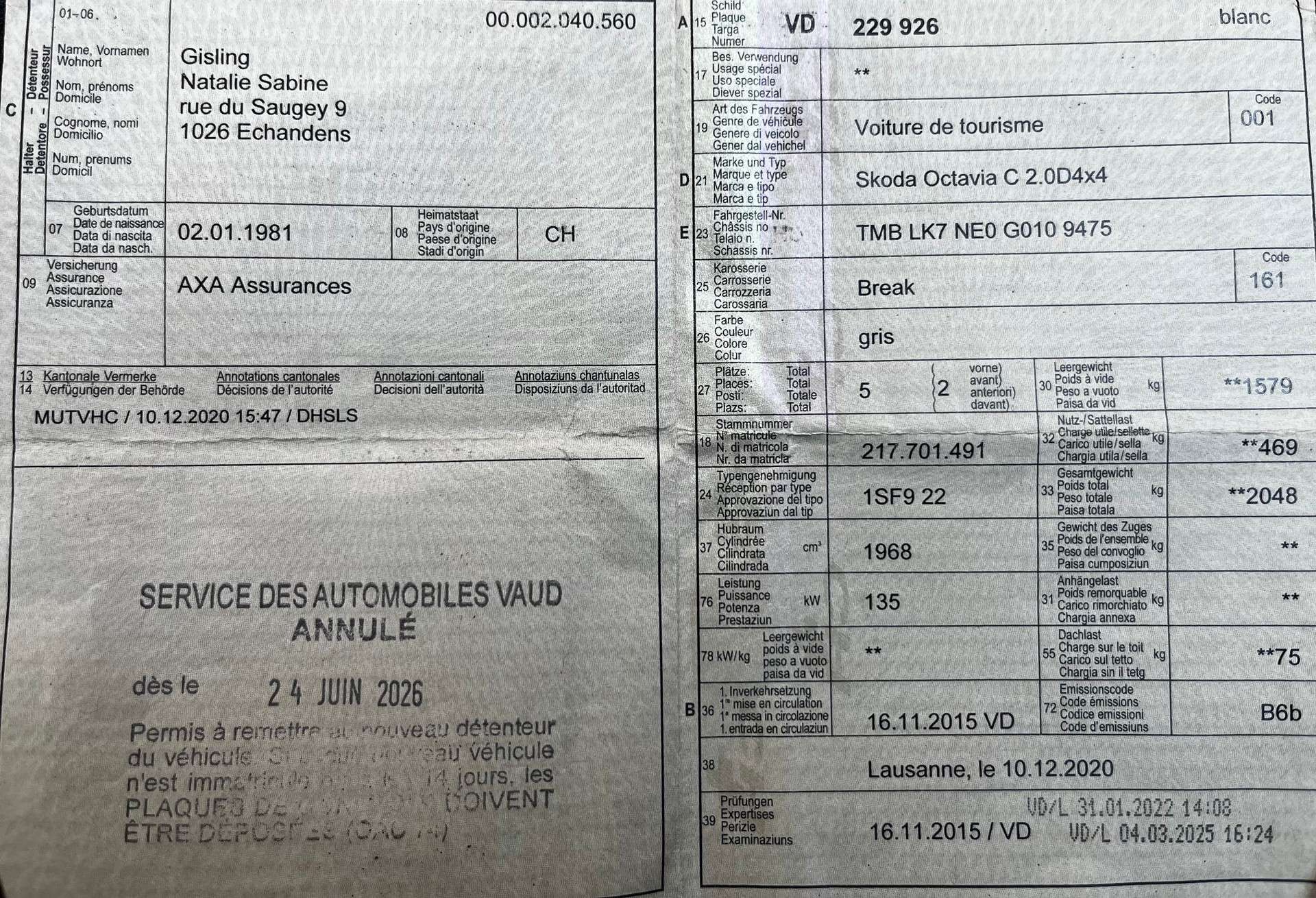 SKODA Octavia Combi 2.0 TDI Swiss Edition 4x4 DSG-image-23