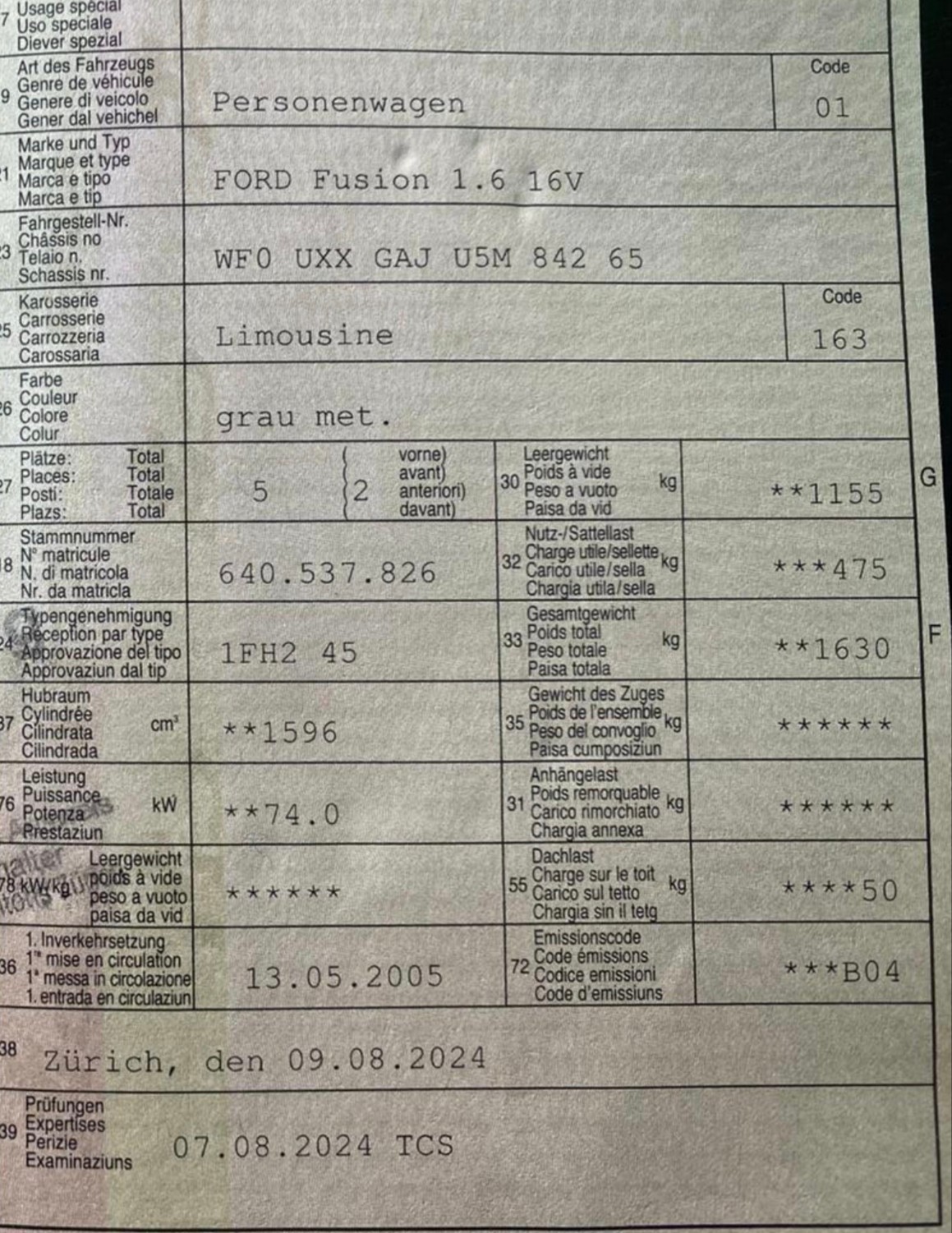 FORD Fusion 1.6 16V Champion-image-10