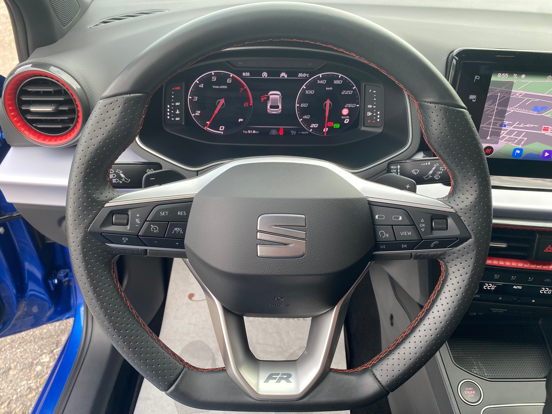 SEAT Ibiza 1.0 EcoTSI 110PS FR DSG Top-Ausstattung **Saphirblau-Metallic**-image-14