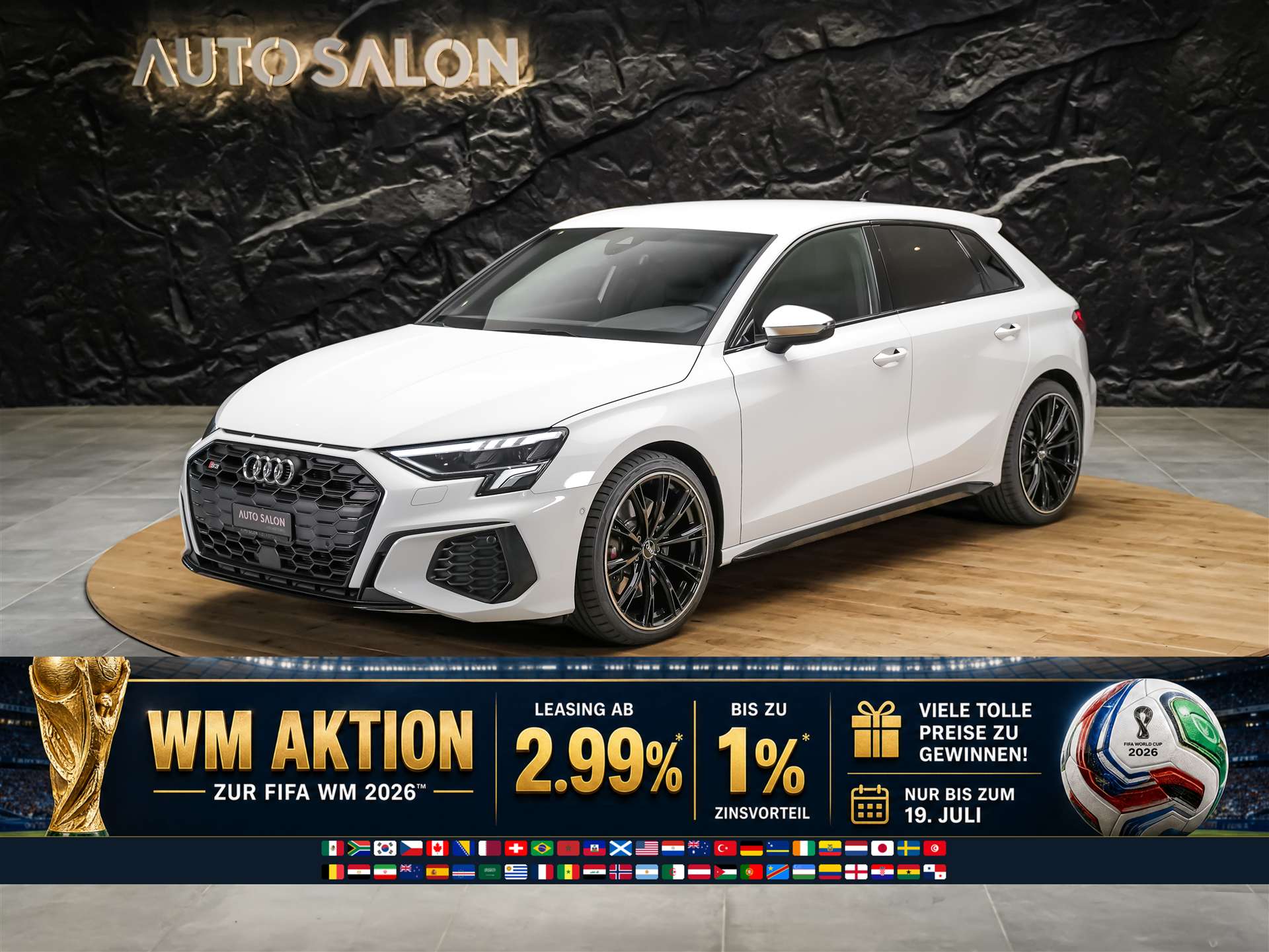 AUDI S3 Sportback 2.0 TFSI quattro S-tronic *19" Felgen*Abstandsregler*Sitzheizung*-image-0