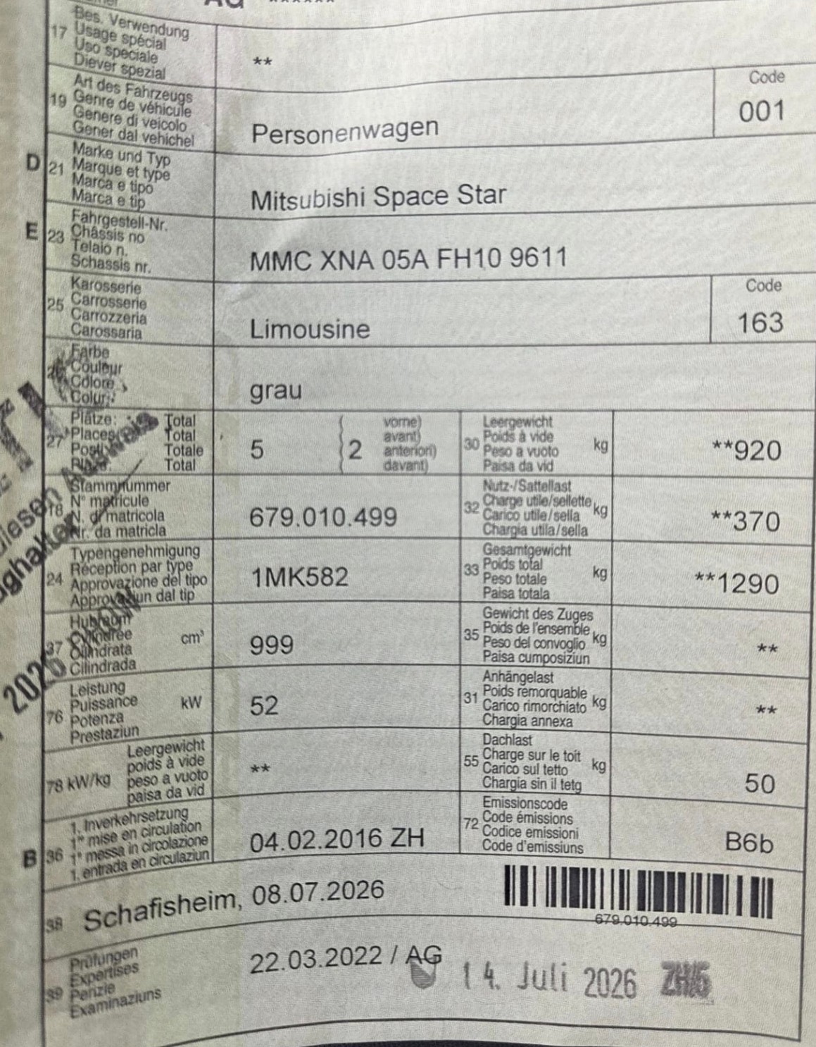 MITSUBISHI Space Star 1.0 Inform-image-11