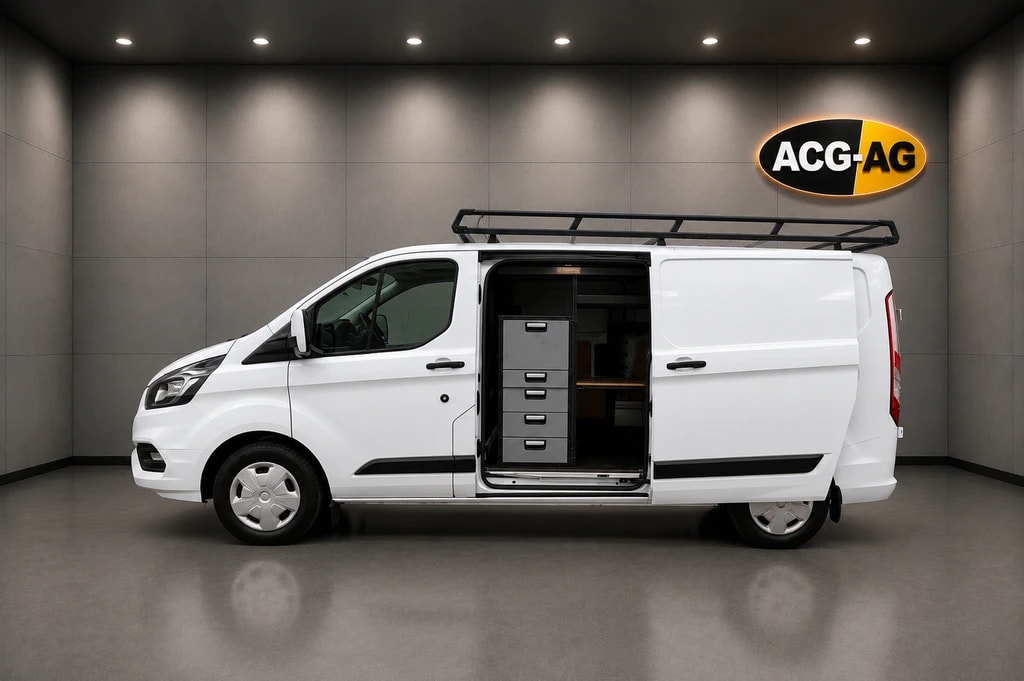 FORD Transit Custom Van 340 L2H1 Trend A ** 130 PS ** 3-Plätzer ** Sortimo ** Anh-Kupplung, 2800kg ** Dachträger ** Modell 2023 **-image-4