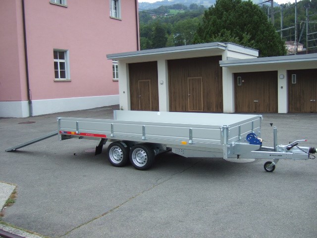 TEMARED Carplatform 4521S 3'500Kg Aluboden und Bordwände-image-0