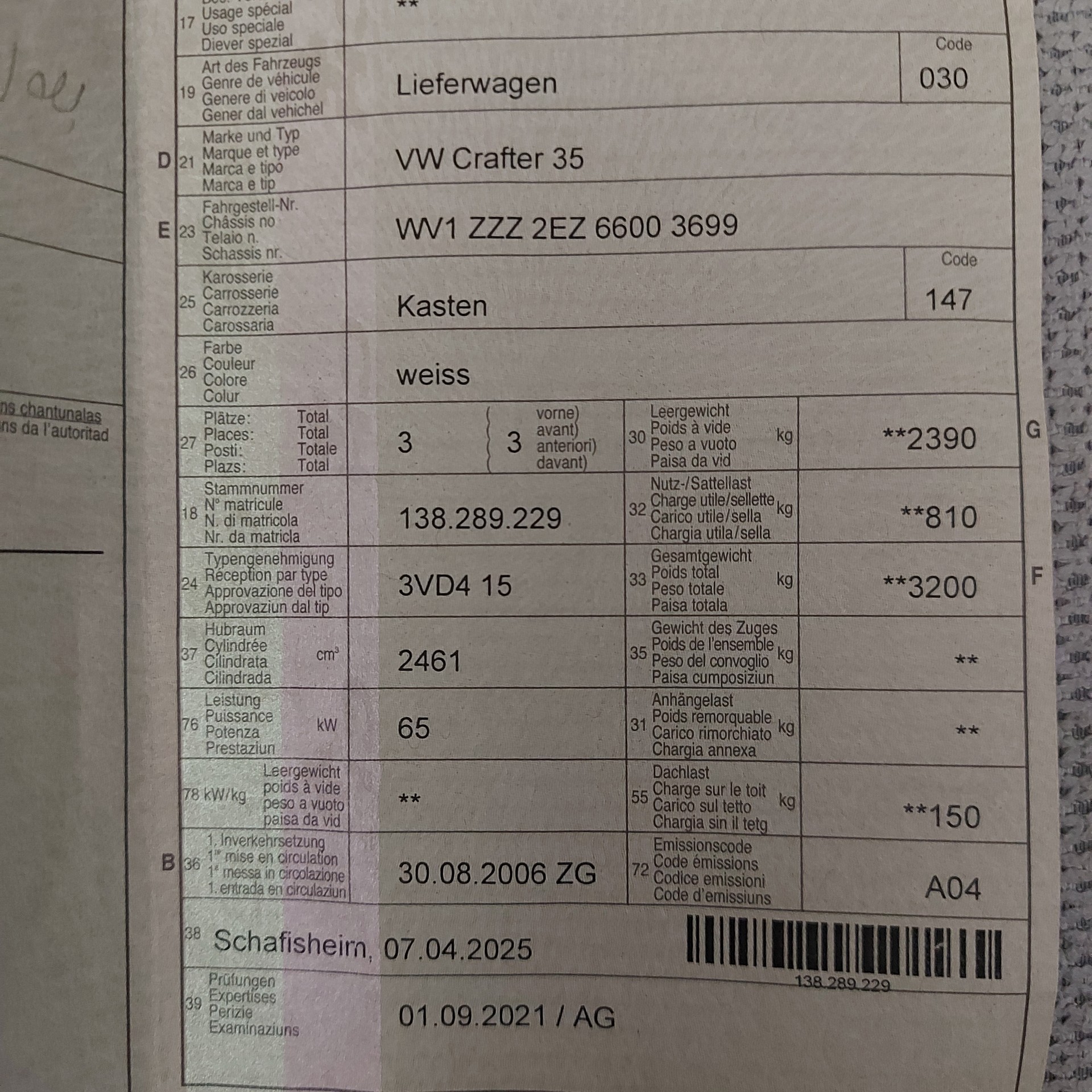 VW Crafter 35 L 2.5 TDI 88 PS-image-9