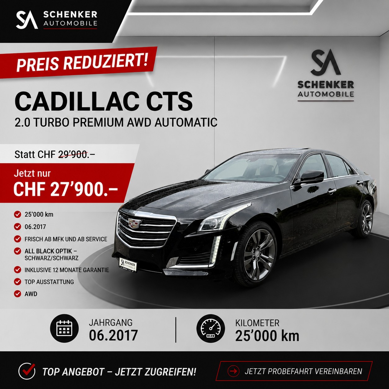 CADILLAC CTS Sedan 2.0 Turbo Premium AWD Automatic-image-0