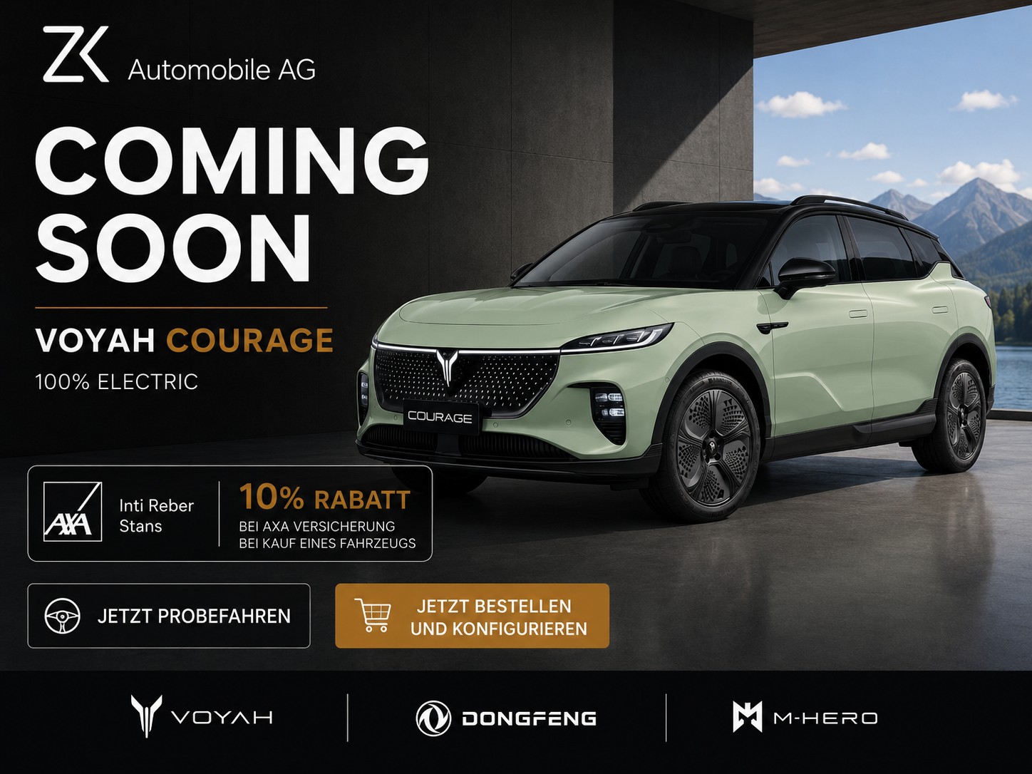 VOYAH Courage 80 kWh 4WD 435PS Mambo Green Metallic