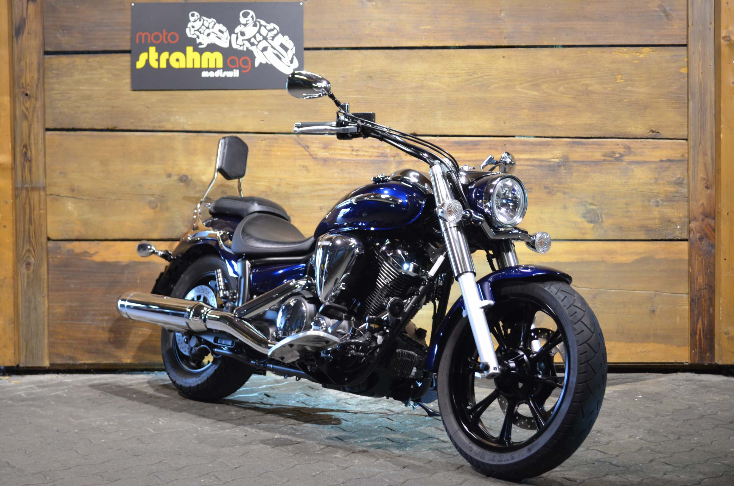 VARIAL ハンドル95 mk4 rim matt navy YAMAHA XVS 950 A Midnight Star For sale