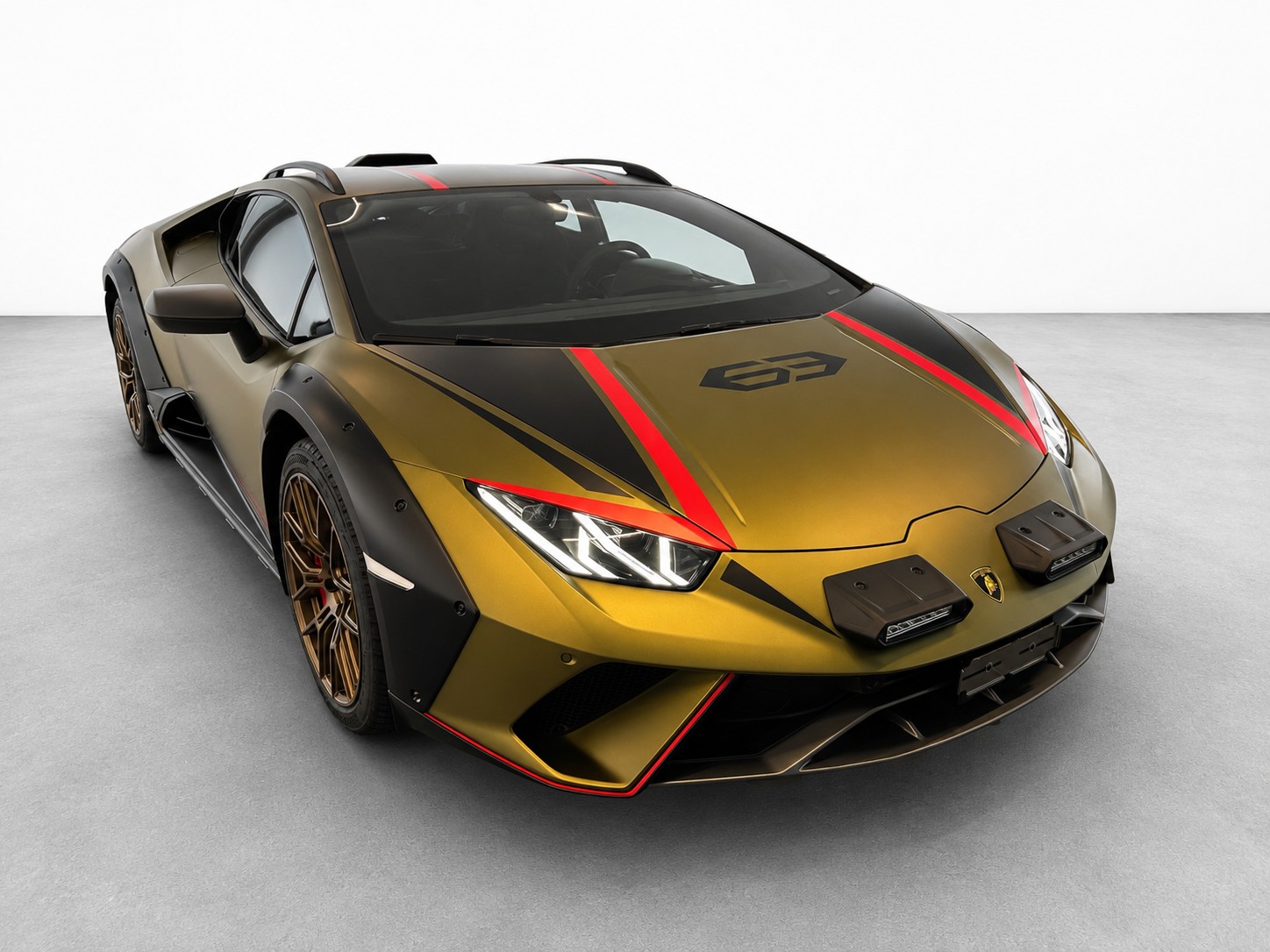 LAMBORGHINI Huracán Sterrato 1 of 1499 / Startnummer "63" Rallye-Lights / 1. Hand / CH Fahrzeug + Extras-image-1