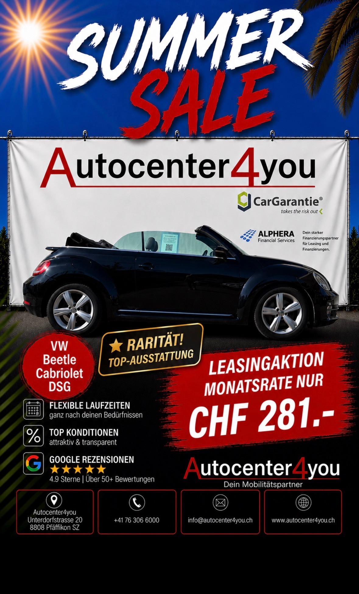 VW Beetle Cabrio 1.4 TSI Sport DSG / Einzigartige Rarität mit Top Ausstattung, hervorragendem Zustand und idealer Fahrkombination