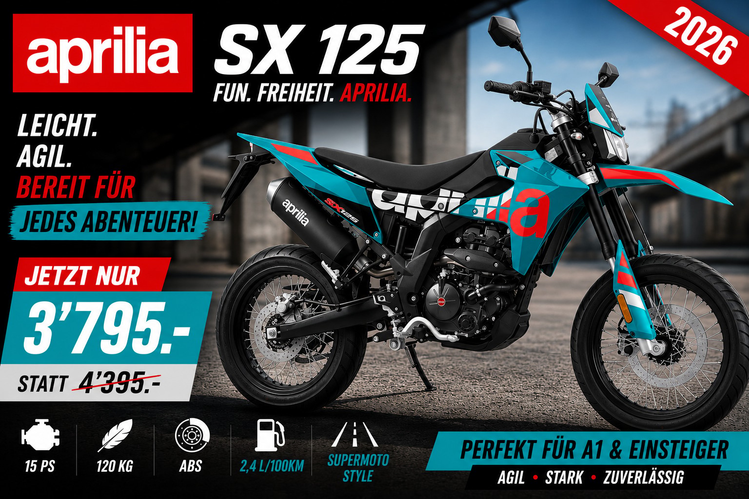 APRILIA SX 125 E5+ 2026