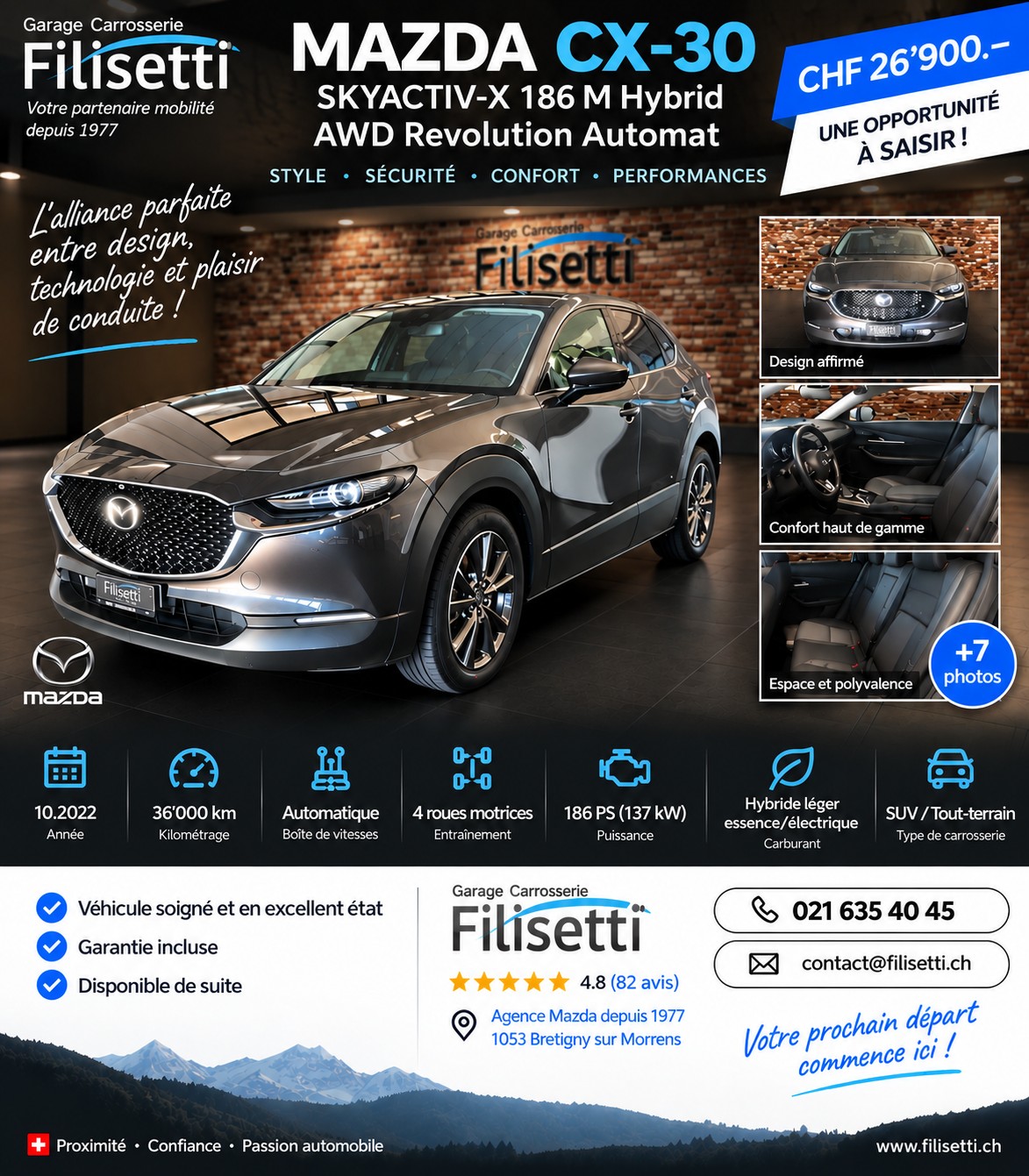 MAZDA CX-30 SKYACTIV-X 186 M Hybrid AWD Revolution Automat-image-11