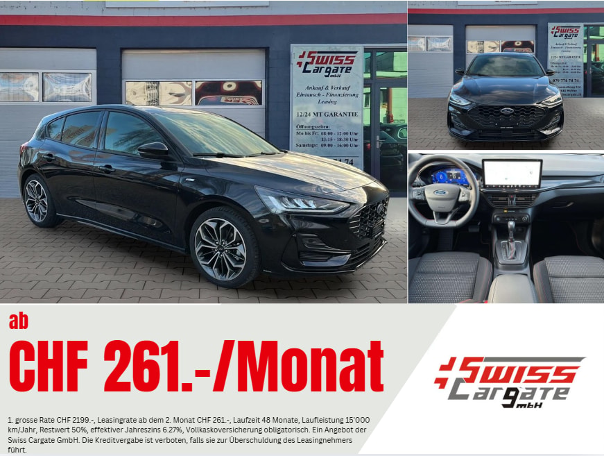 FORD Focus 1.0 MHEV ST-Line X Automat 155 PS mit AHK & 3J Werksgarantie oder 100000km-image-0