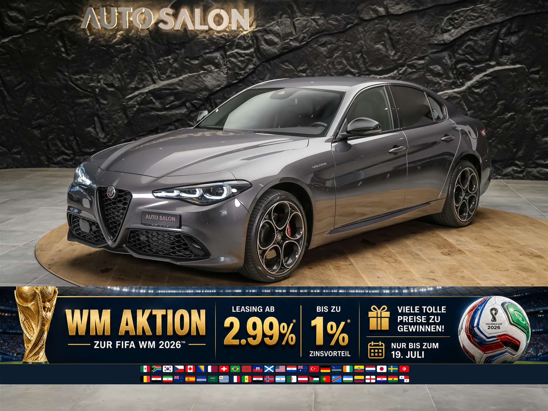 ALFA ROMEO Giulia 2.0 Veloce Q4 AT8 *Facelift*Abstandsregler*El. Sitze mit Memory*Sitzheizung*-image-0