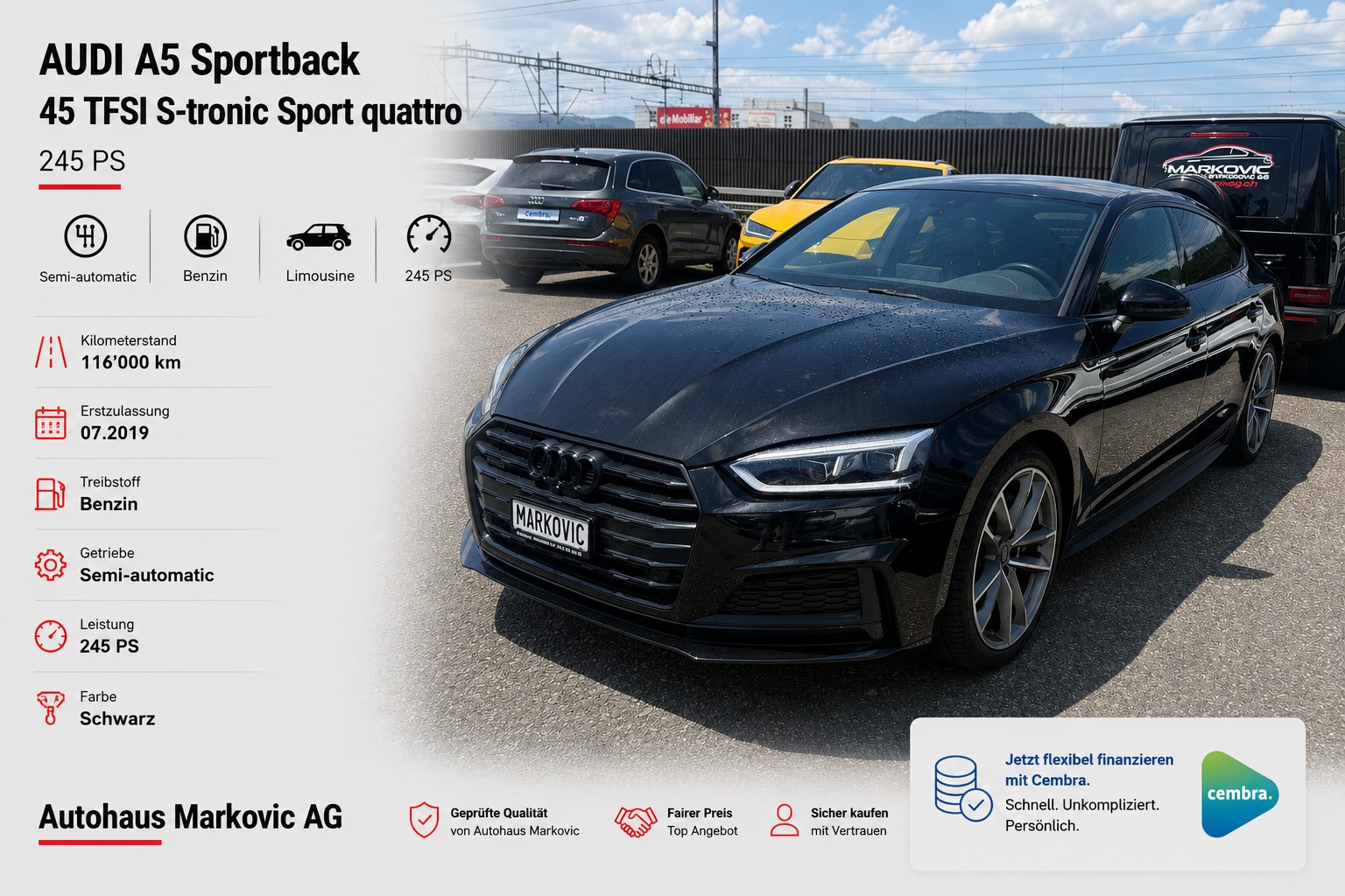 AUDI A5 Sportback 45 TFSI S-tronic Sport quattro-image-0