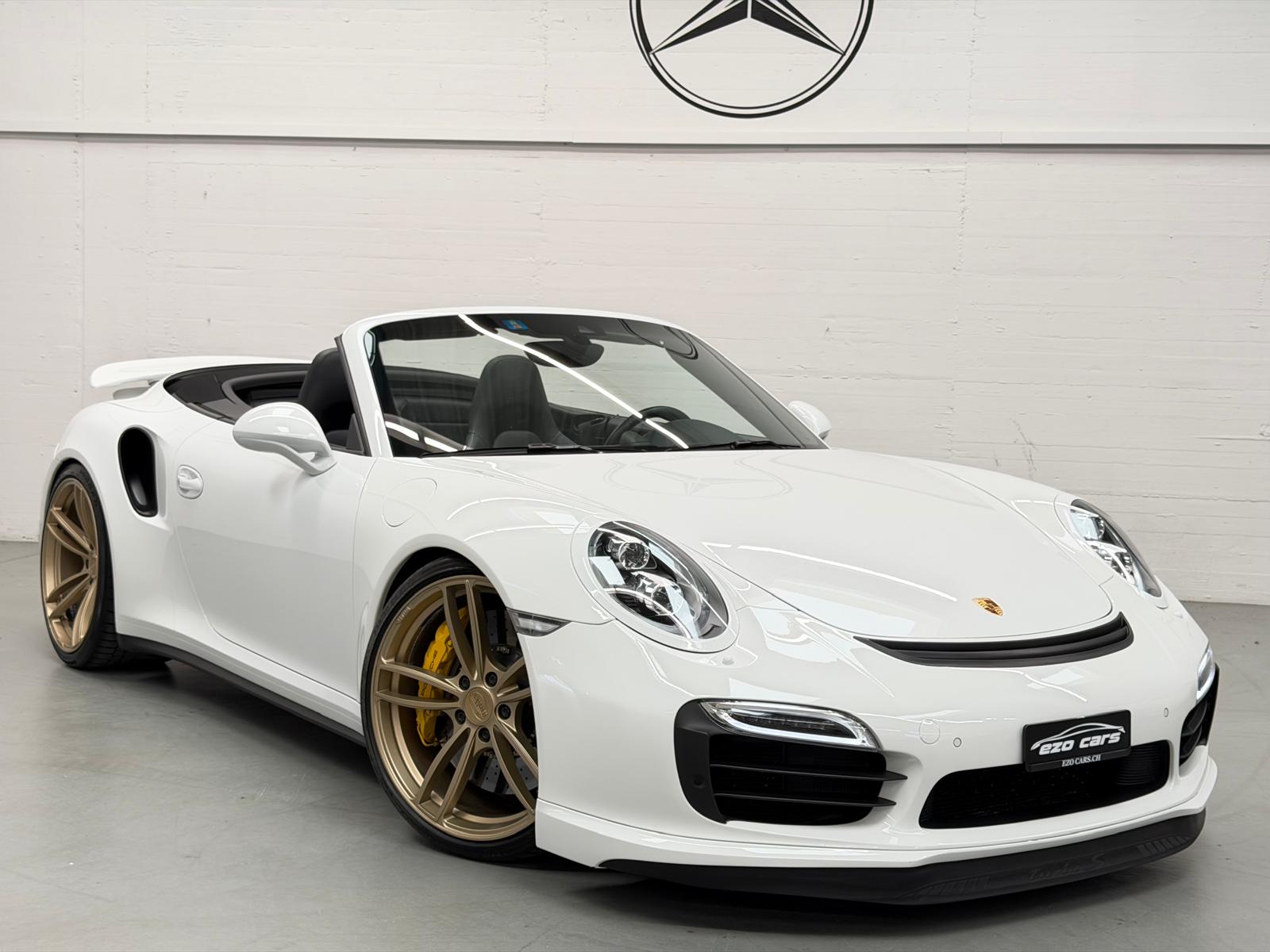 PORSCHE 911 Turbo S Limited White&Bronze TechArt 620PS Performance Cabrio PDK (2Jahre Garantie/Frisch ab Service)-image-0