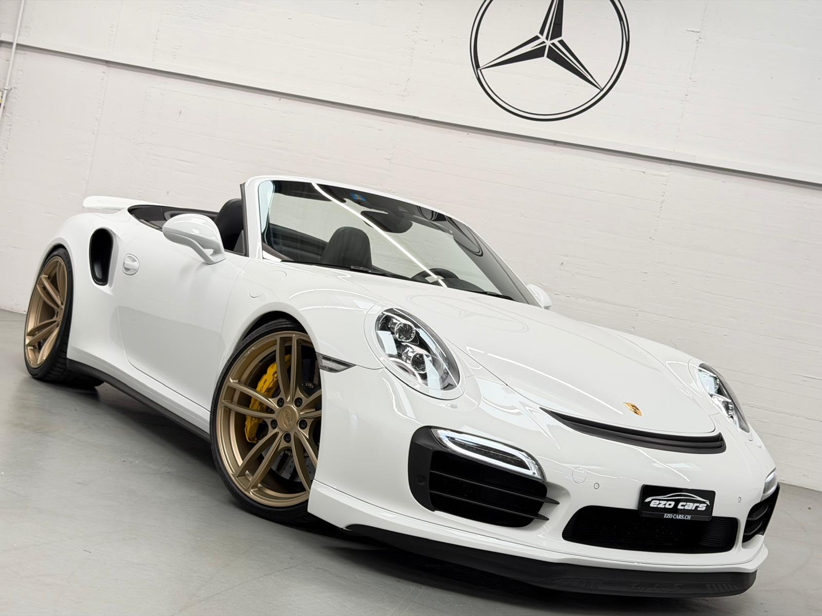 PORSCHE 911 Turbo S Limited White&Bronze TechArt 620PS Performance Cabrio PDK (2Jahre Garantie/Frisch ab Service)-image-6