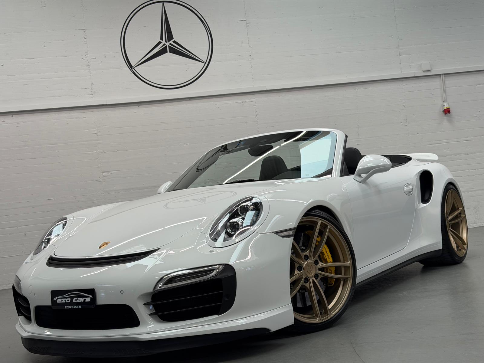 PORSCHE 911 Turbo S Limited White&Bronze TechArt 620PS Performance Cabrio PDK (2Jahre Garantie/Frisch ab Service)-image-2