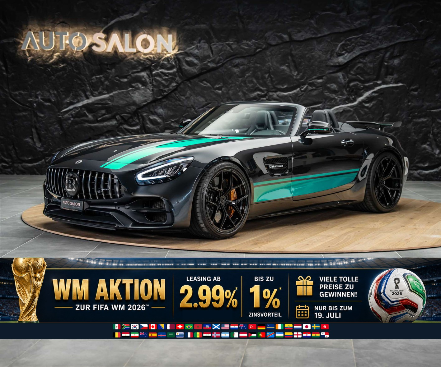 MERCEDES-BENZ AMG GT C Roadster Speedshift DCT *CH-Auto*Keramik*Burmester*Sitzlüftung*MSI+*-image-0