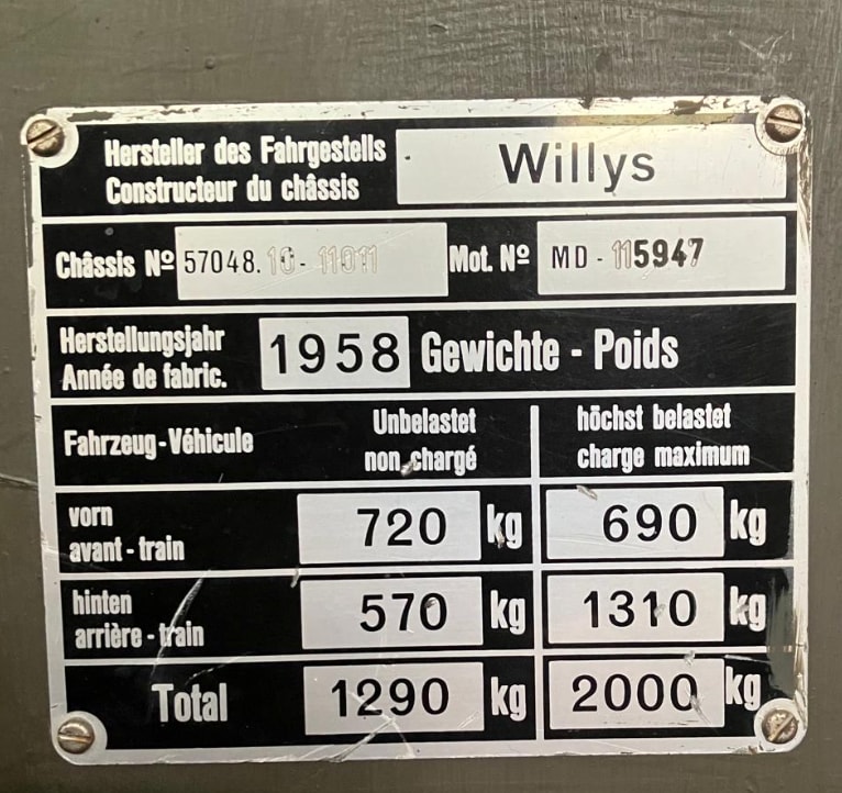 JEEP M38A1 1958 - Schweizer Militär-Willys-image-9