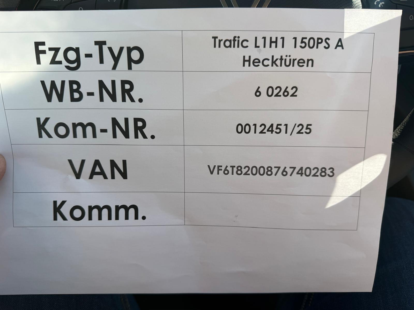 RENAULT Trafic Red Edition 150 PS L1H1 Hecktüren-image-8
