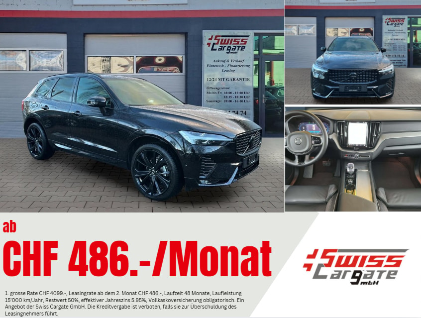 VOLVO XC60 B5 Benzin Mild Hybrid AWD Ultra Dark Geartronic mit AHK & Panoramadach & 5J Werksgarantie oder bis 200000km-image-0