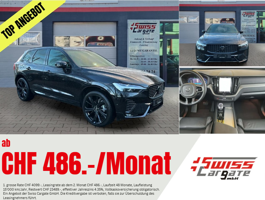 VOLVO XC60 B5 Benzin Mild Hybrid AWD Ultra Dark Geartronic mit AHK & Panoramadach & 5J Werksgarantie oder bis 200000km-image-0