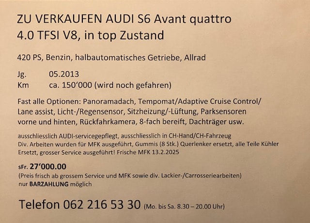AUDI S6 Avant 4.0 TFSI V8 quattro S-tronic-image-11