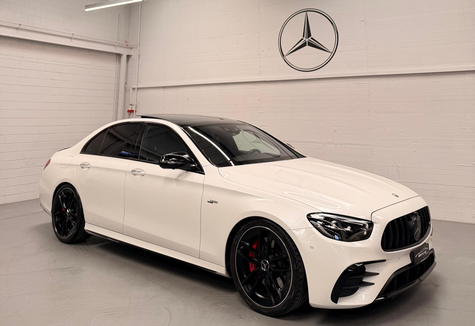 MERCEDES-BENZ AMG E 53 4Matic+ Speedshift 9G-TCT White Black Performance CH-Fahrzeug-showroom-element-1