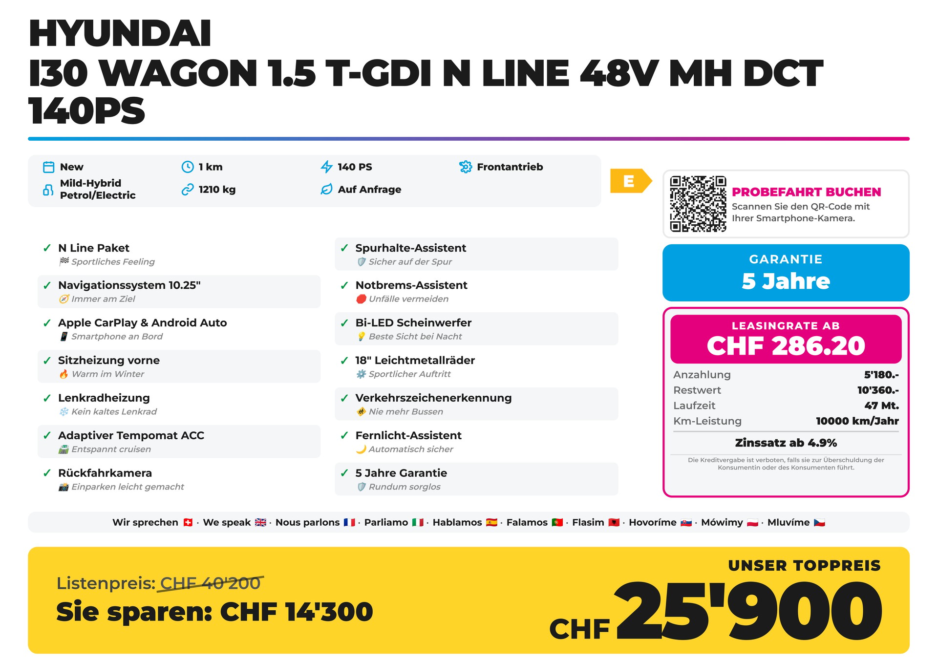 HYUNDAI i30 Wagon 1.5 T-GDi N Line 48V MH DCT 140PS-image-1