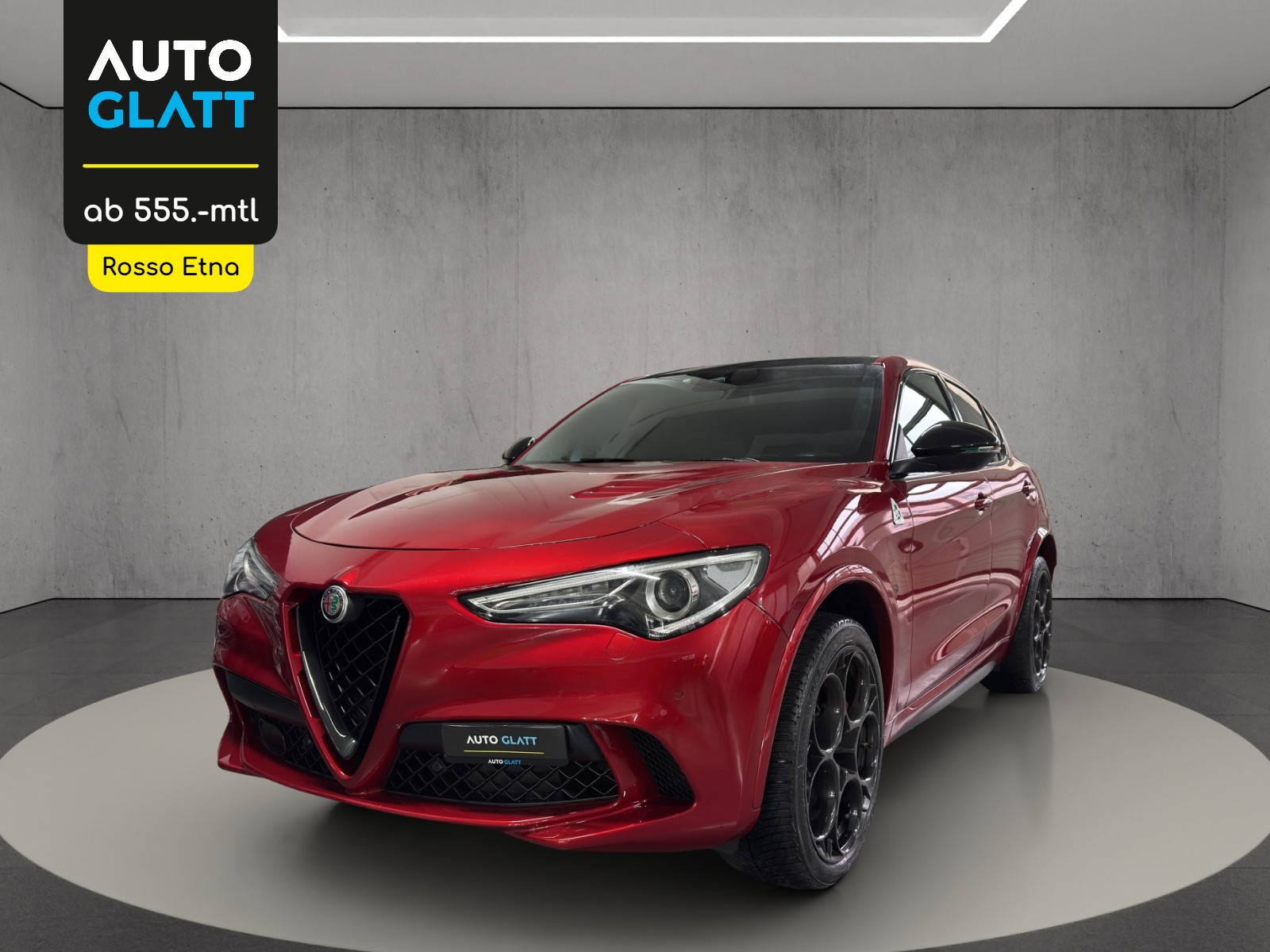 ALFA ROMEO Stelvio 2.9 V6 Quadrifoglio Sky 21 Zoll Q4 "Panodach-ADAS Pack Plus-Etna Rot Metallic"-image-0