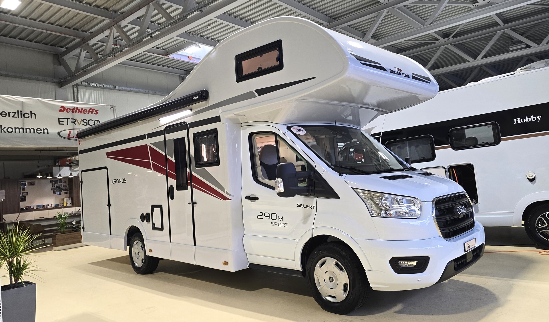ROLLER TEAM Kronos 290 M / XXL Heckgarage / Ford Transit 2.0EcoBlue 165PS