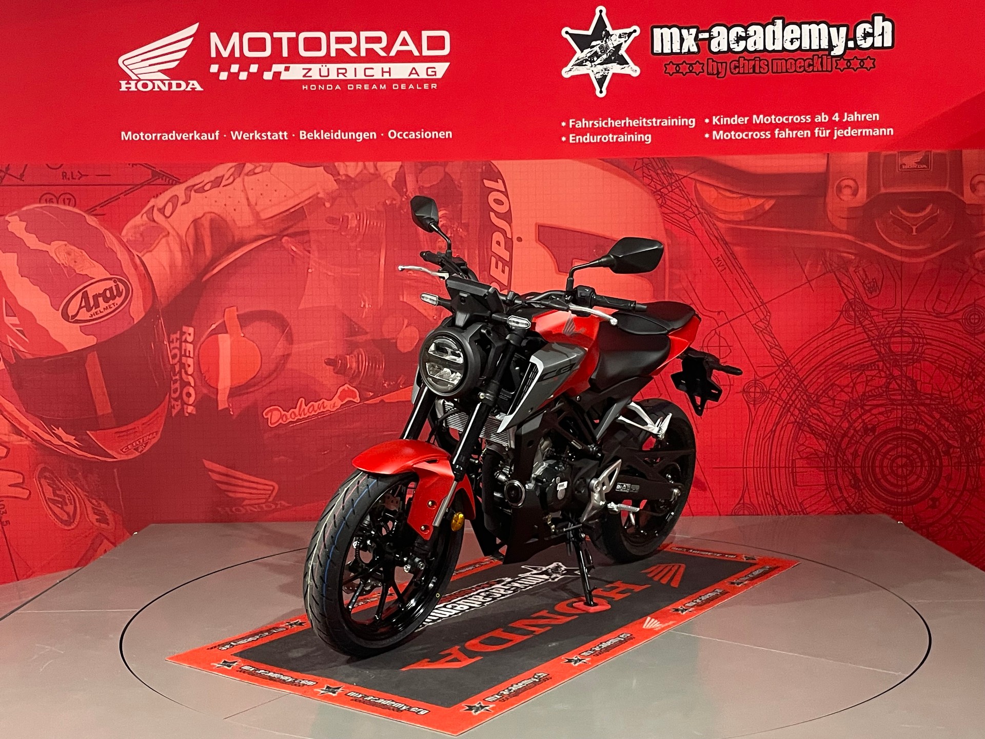 HONDA CB 125 R *Neufahrzeug**Matte Pearl Diaspro Red**-showroom-element-2