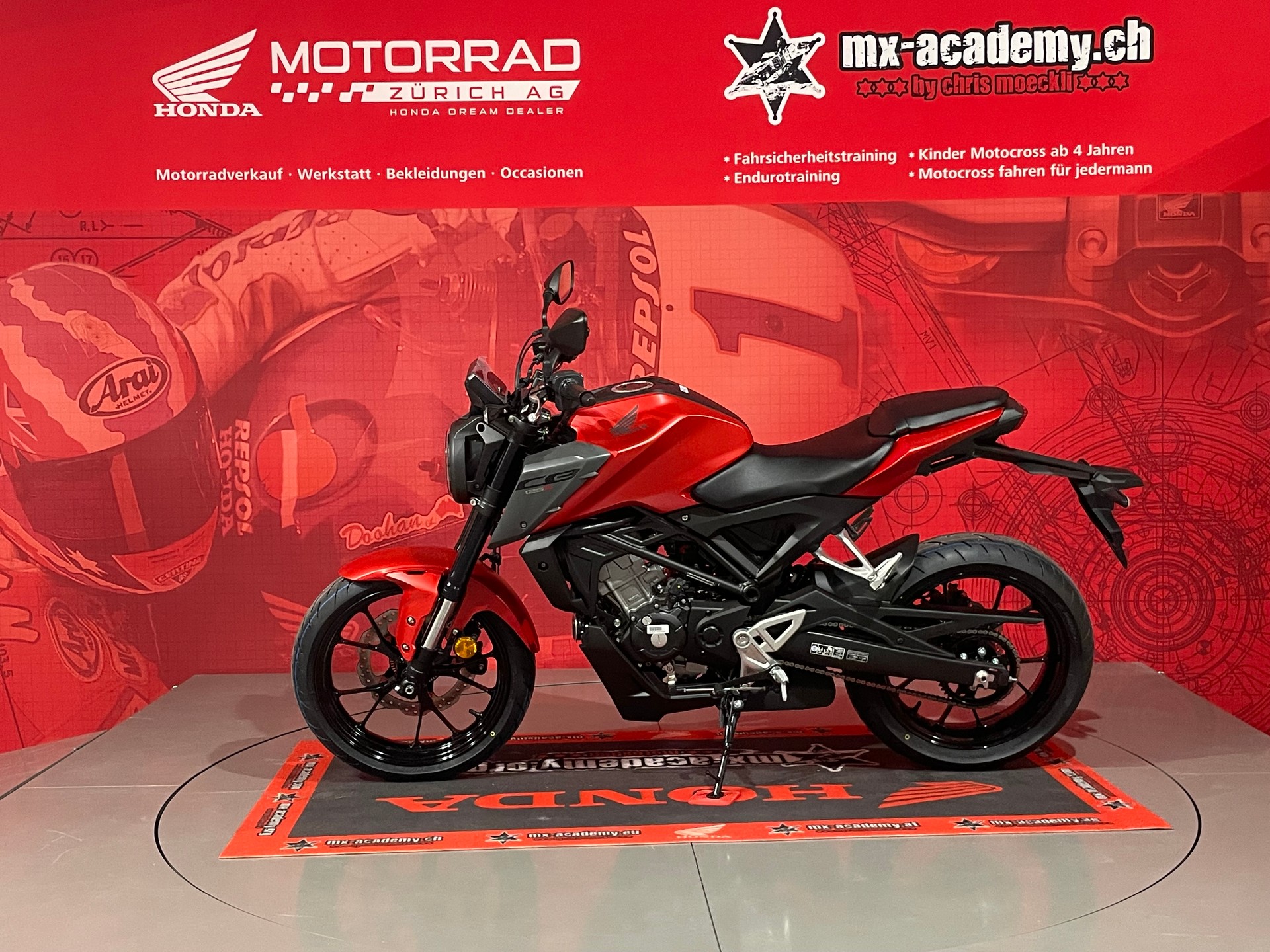 HONDA CB 125 R *Neufahrzeug**Matte Pearl Diaspro Red**-showroom-element-1