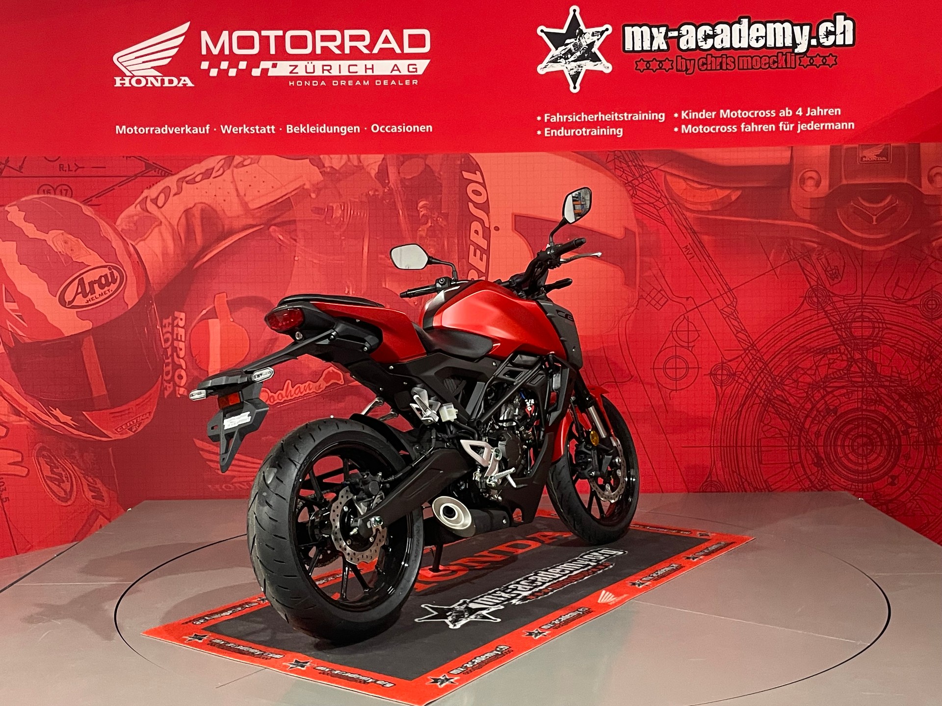 HONDA CB 125 R *Neufahrzeug**Matte Pearl Diaspro Red**-showroom-element-3