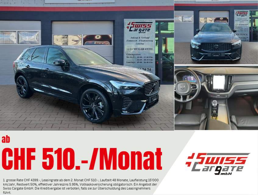 VOLVO XC60 B5 Benzin Mild Hybrid AWD Ultra Dark Geartronic mit AHK & Panoramadach & 5J Werksgarantie oder bis 200000km-image-0