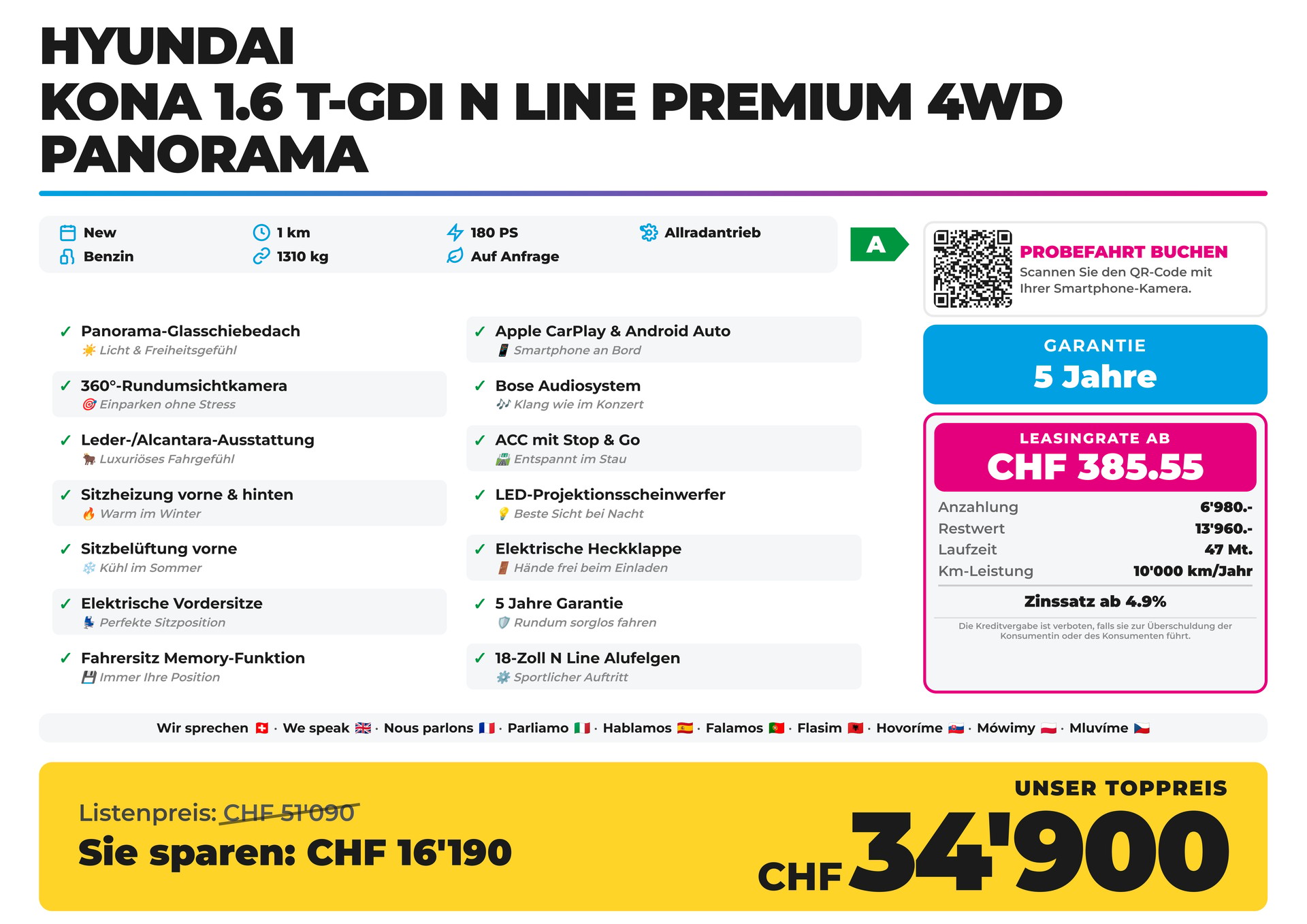 HYUNDAI Kona 1.6 T-GDi N Line Premium 4WD Panorama-image-1