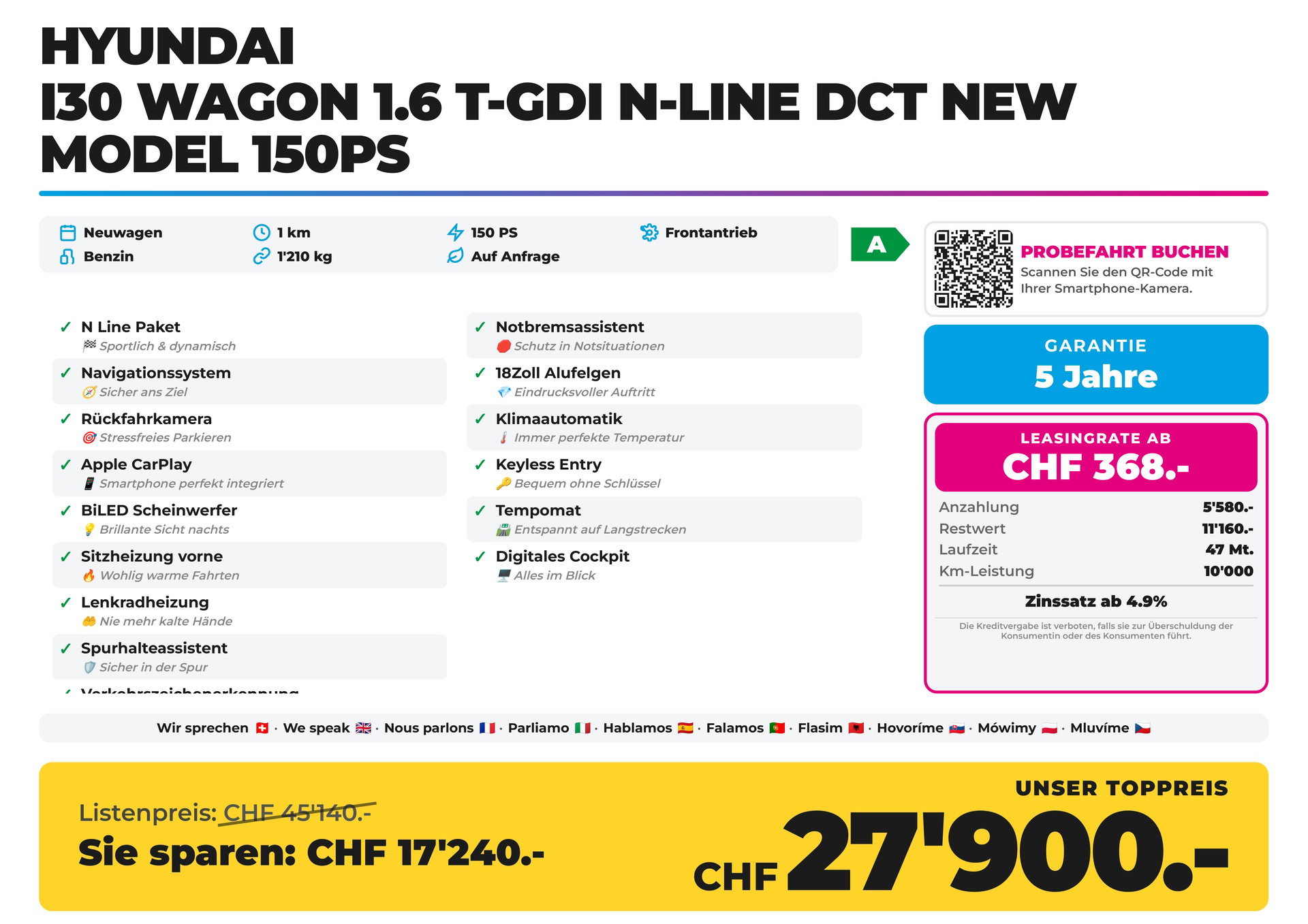 HYUNDAI i30 Wagon 1.6 T-GDi N-Line DCT NEW MODEL 150PS-image-1