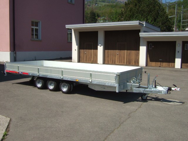 TEMARED Carplatform 5121 3'500kg mit Holzboden und Bordwände-image-0